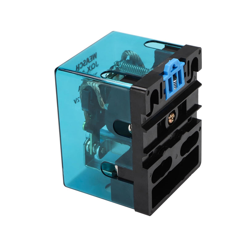 High Power Relay JQX-62F-2Z, Coil Voltage DC 12V 80A, DPDT 2NO 2NC, Electronmagnetic Relay, 35mm Rail Mount (DC 12V, 1)