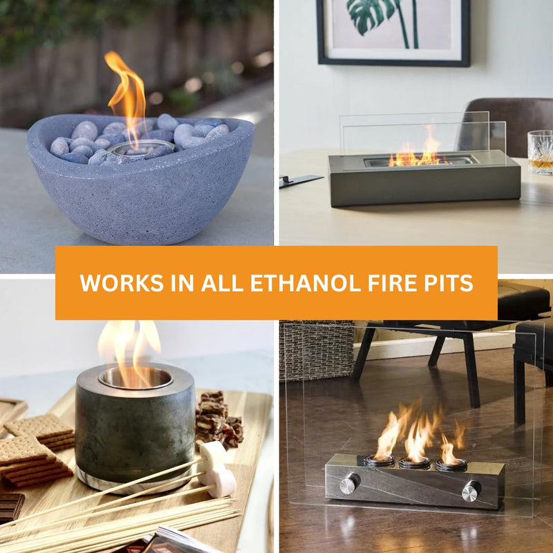 ROUNDFIRE Premium Tabletop Fireplace Fuel - 1 Liter Ethanol for Fire Pits and Table Top Fireplaces 1 pack
