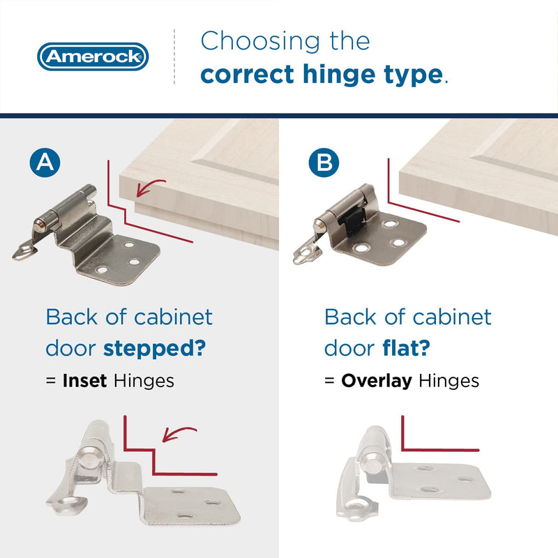 Amerock Cabinet Hinge 3/8 inch (10 mm) Inset Hinge Oil Rubbed Bronze 2 Pack Self-Closing Hinge Partial Wrap Hinge Cabinet Door Hinge, ‎BPR7565ORB 3/8 inch (10mm) Inset