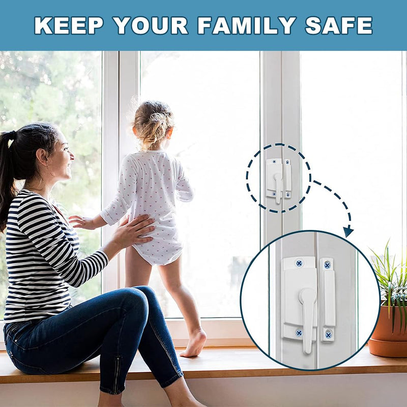 Sliding Window Sash Locks White ZUONAI 2 Pack Cam Sash Locks for Double Hung Window Latch Lock Security Vinyl Window Sash Lock and Keeper Replacement for Vertical and Horizontal Sliding Windows