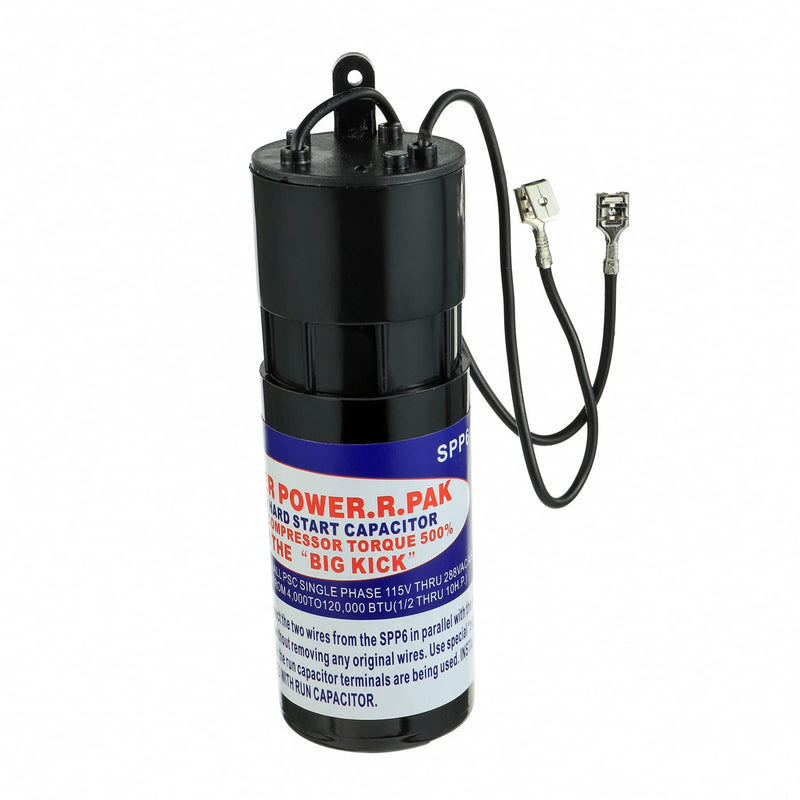 BOJACK SPP6 Hard Start Capacitor Replacement 115V-288VAC，Increases Compressor Torque 500%，Air Condtioning Units from 4,000 to 120,000 1/2HP-10 H.P.