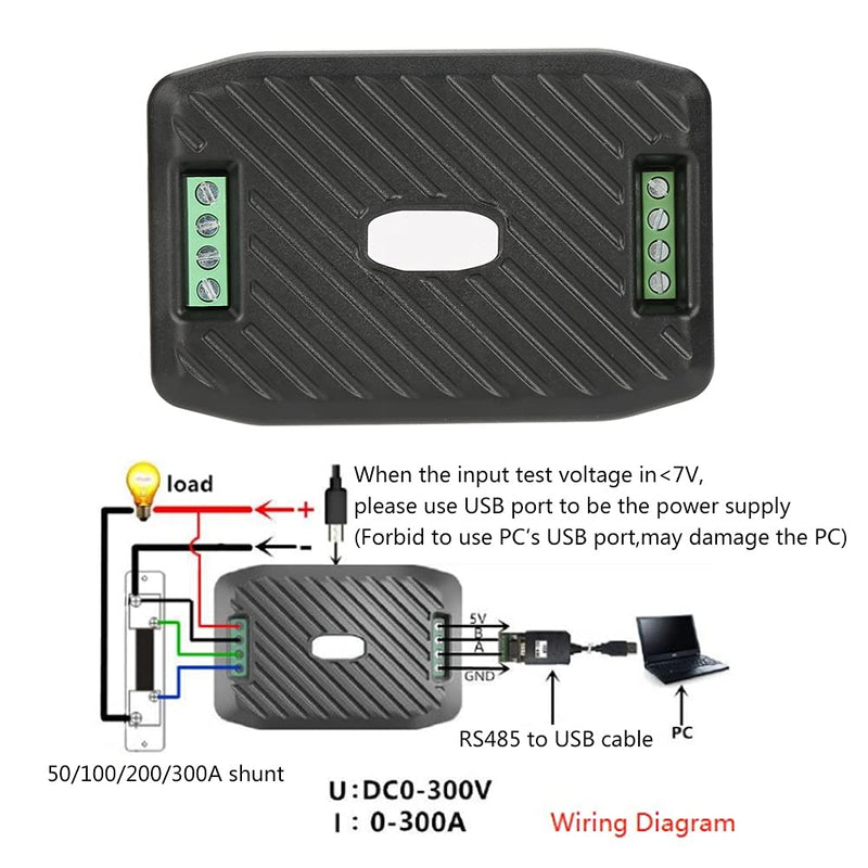 1PCS PEACEFAIR PZEM-017 DC Voltage Current Power Energy Consumption Meter Communication Module, 50A 100A 200A 300A Measurement Range, UART to RS485 Interface(PZEM-017+100A+USB) PZEM-017+100A+USB