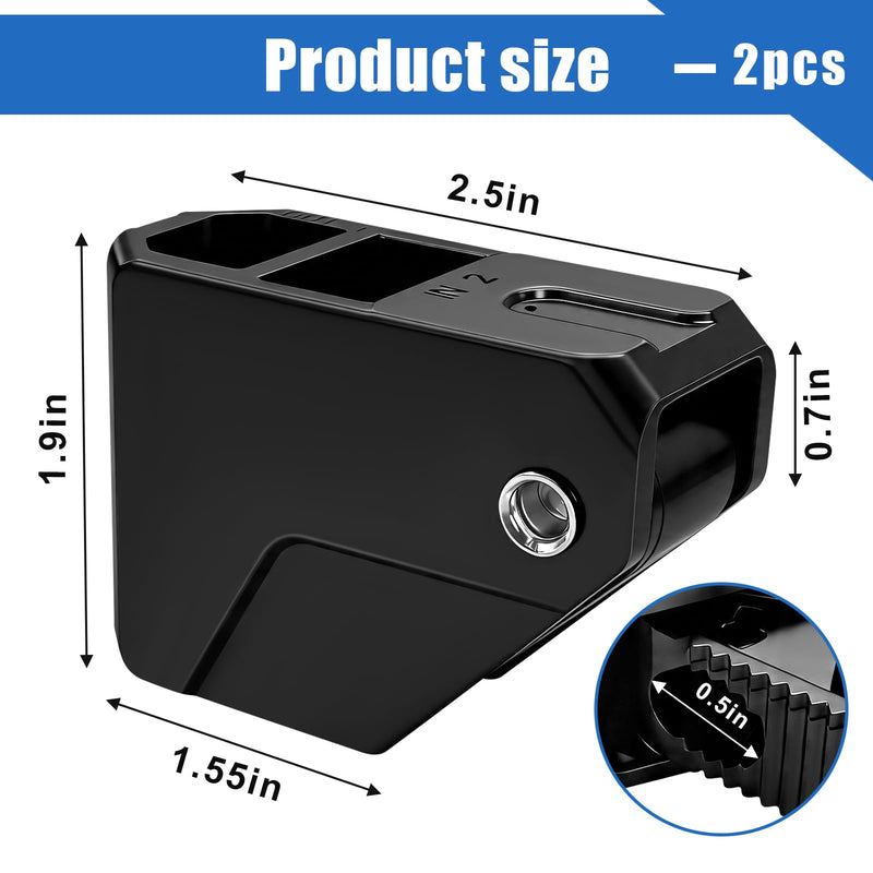 Boat Fender Clips Boat Fender Hanger, Quick Connect and Release Fender Lines Adjustable Durable Pontoon Boat Rail and Cleat Fender Clips Black 2 Pack