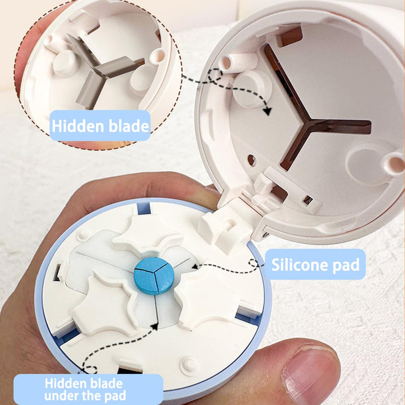Pill Cutter 1/3 Pill Splitter for Small and Large Pills with Stainless Steel Blade for Cutting Pills in one Third or Half, Portable Pill Organizer, Ideal for Cutting Tablets, Vitamins Blue-3