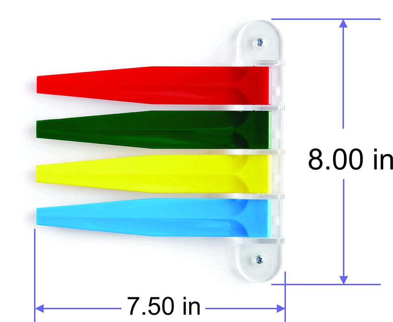 Exam Room Flags | Medical Door Flags for Doctors Offices, Hospitals and Clinics | Primary Colors, 4 Flag System, 7" Long 7 Inches 4 Flags