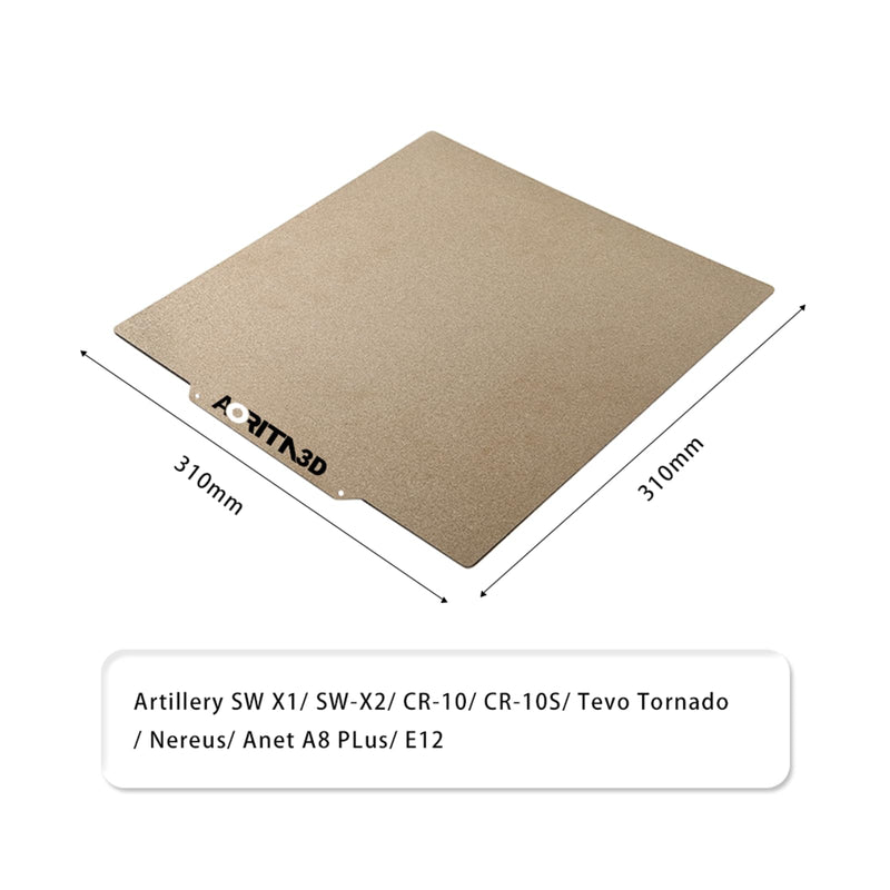 PEI Sheet Double-Sided Removable Magnetic 3D Printer Build Surface Heated Bed Bed Upgraded Cover for Creality CR-10, CR-10S, Sidewinder X1/X2 S8 Pro and Other Same Sized (310X310) 310X310