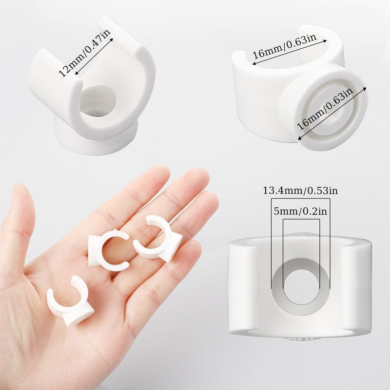 1/2 Inch PEX Clips, 50 Pack 16 mm Pipe Hangers Pipe Clamp PEX Tubing Clamps PVC Water Pipe Support Holder Socket Plastic Pipe Clamp Tools 1/2 inch