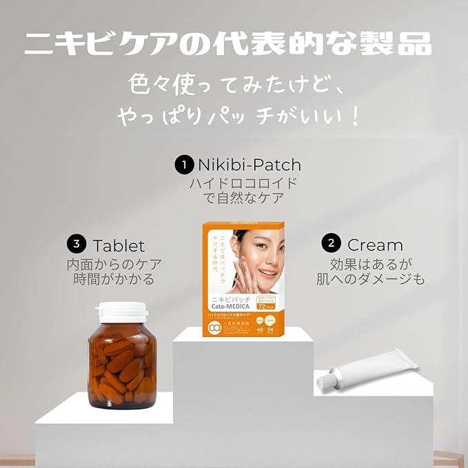 Cata-MEDICA Acne Patch Hydrocolloid Easy Just Apply Acne Care Acne Patch Inconspicuous Acne Scars [General Medical Device] - NewNest Australia