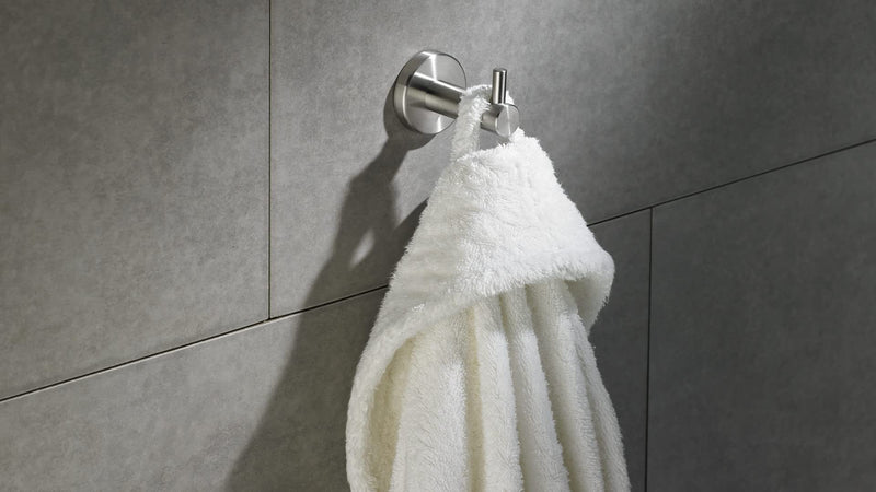Richelieu Bridgeport 2-in Bathrobe & Towel Hook, Brushed Stainless Steel 2-inch (50 mm)