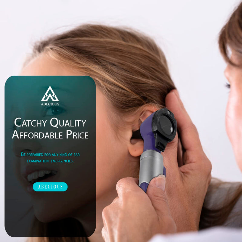 Mini Otoscope Ear Infection Diagnostic Device Ear Scope with Light Pocket Size Tool 10x Canula Multi Colors Purple