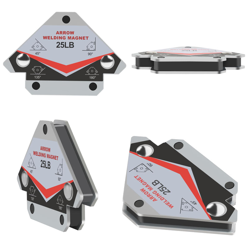 GUTIMORE 25LB Welding Magents, Pack of 4, Heavy Duty Angle Holding Magnet Holder 25LB-4P