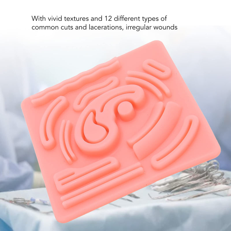 3D Silicone Laparoscopic Suture Simulation Pad with PreCut Wounds for Suture Practicing to Student Doctor Nurse Teaching Not Easily Separate, Tear or Rip