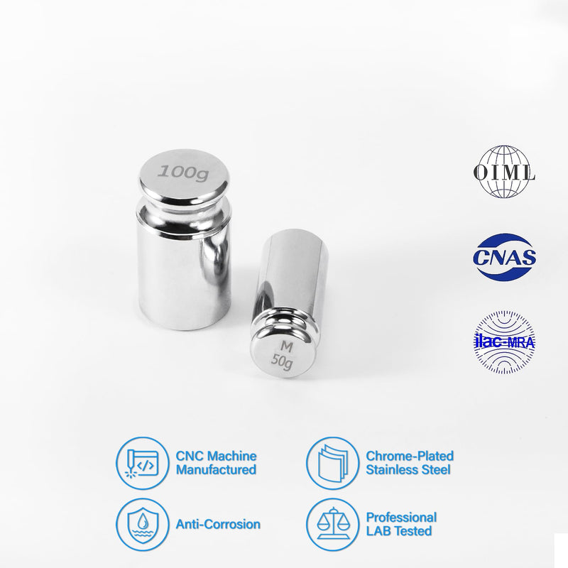 Calibration Weights 210g, 9 PCS Stainless Steel Scale Calibration Weight Kit, 1g 2g 5g 10g 20g 50g 100g Calibration Weight with Storage Box, Tweezers for Digital Scale, Gram Scale Large