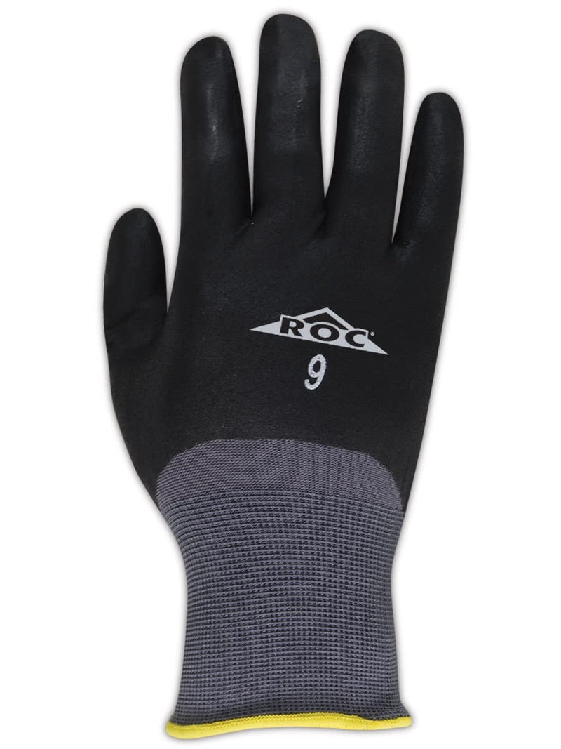 MAGID D-ROC ANSI A1 Lightweight Foam Nitrile Coated Work Gloves, 12 Pairs, Size 9/Large, GP110 9/L