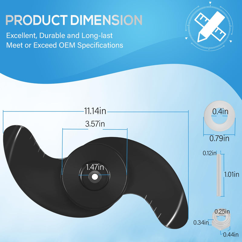 Bonbo MKP-32 Weedless Wedge 2 Propeller Fits for Minn Kota 3-5/8" Diameter Motors, 1865017 Trolling Motor Prop Fits for Terrain, Edge, Endura, Maxxum, PowerDrive, Riptide