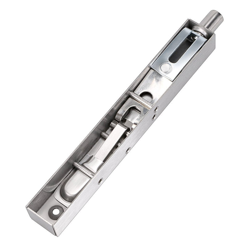 Sumnacon 2 Pcs Door Flush Bolts - 6 Inch Concealed Security Door Locks for French Doors,Composite Doors,Wood Doors,Double Doors,Dummy Doors,Brush Stainless Steel Finish Silver
