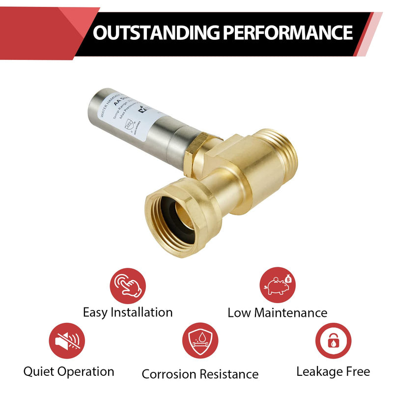 4Pcs EFIELD 3/4"Water Hammer SS Arrestor,Swivel FHT x MHT(HAMMER021-4) P4 Straight