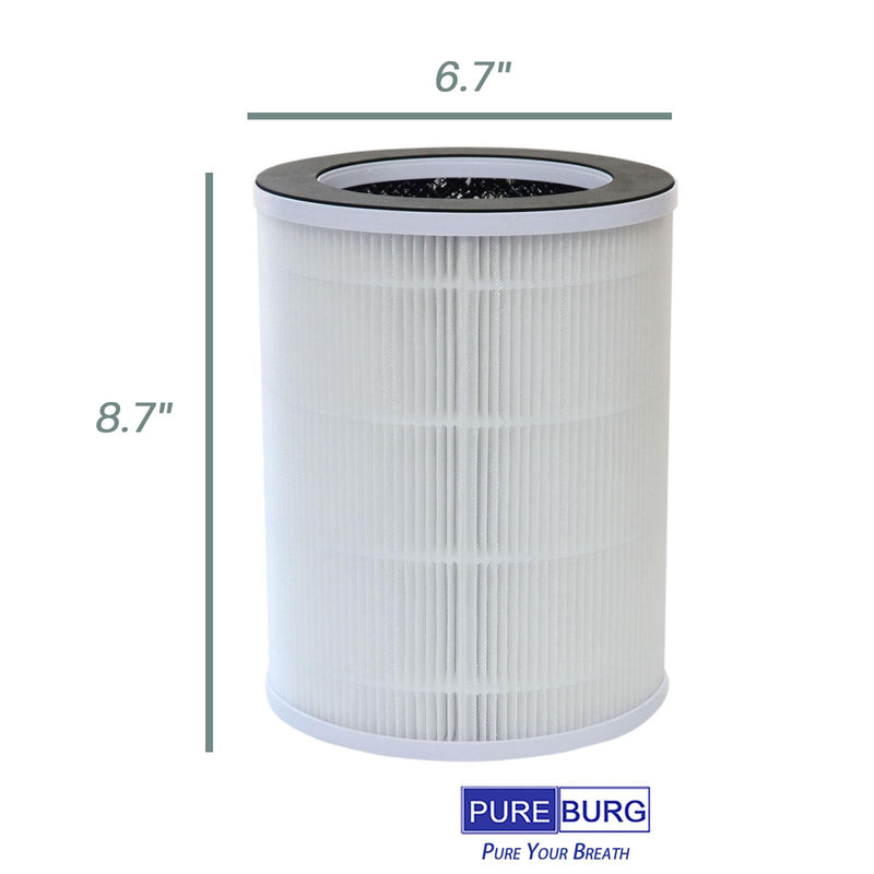 PUREBURG HEPA Filters Compatible with Welov P100 P100 Pro Air Purifier