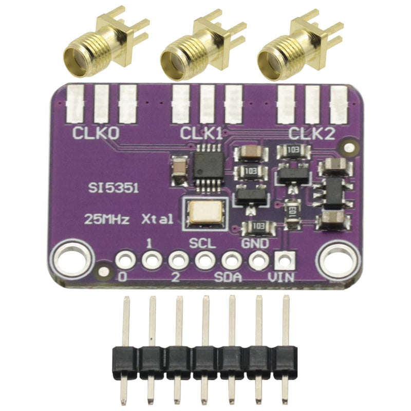 DC 3V-5V Si5351A Si5351 I2C Clock Generator Breakout Board Module Signal Generator Clock 8KHz-160MHz for Arduino