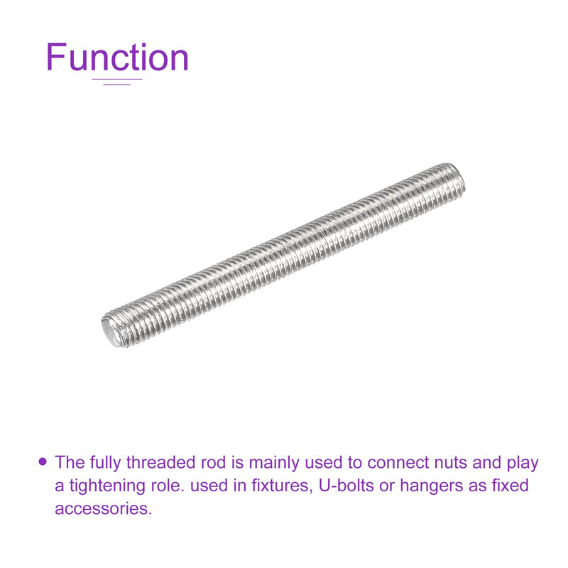 DMiotech 20 Pack M3 x 30mm Fully Threaded Rod 304 Stainless Steel Right Hand Threads Rod Bar Studs Clamps and U-Bolts