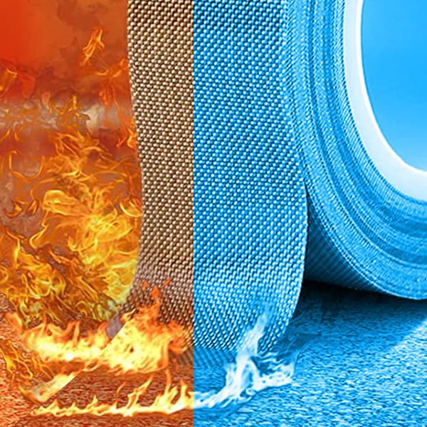BOMEI PACK Teflone PTFE Glass Cloth Tape, (1-inch x 33 Feet x 0.18mm) High Temperature PTFE Tape for Vacuum Sealer Machine, Hand Impulse Sealers Insulation PTFE Coated Fiberglass Adhesive Tape 1-inch x 33 Feet