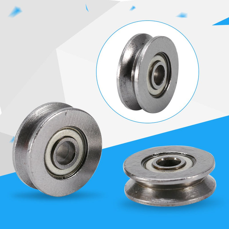 20pcs V623ZZ Miniature Steel V- Pulley Rail Ball Bearing Miniature Pulley Bearing Pulley 3x12x4mm for Rail Track Liner Motion System - NewNest Australia