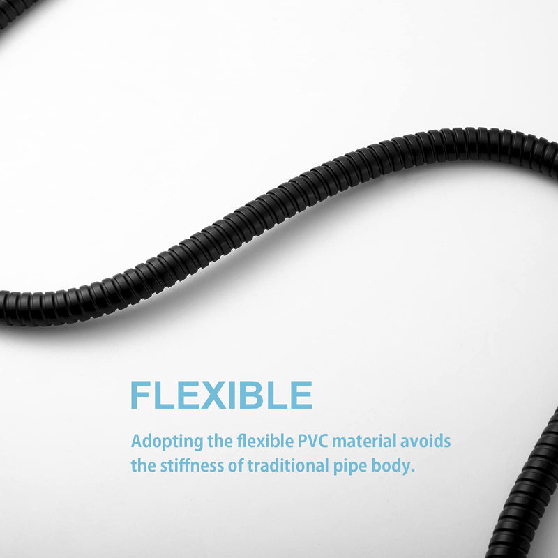 OFFO Shower Hose, Kink Free Stainless Steel Shower Hose Attachment Electroplating Handheld Shower Head Hose Flex Hoses Extension with Brass Insert & Nut for Pet Bathing Cleaning 60 Inch, Matte Black 60 Inches