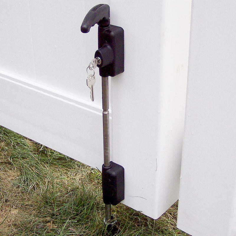 D&D Technologies LB218BX LokkBolt Premium Drop Bolt, Lockable Security Drop Bolt, for Wood and Vinyl Gates, 18" Length 18 Inch