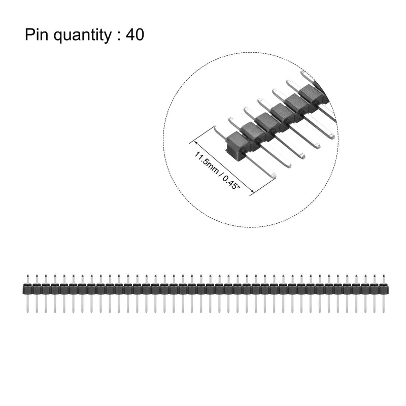 uxcell 10 Pair Male and Female Pin Header,40 Pin 2.54mm Straight Single Row Breakable Header Connector PCB Pin Strip