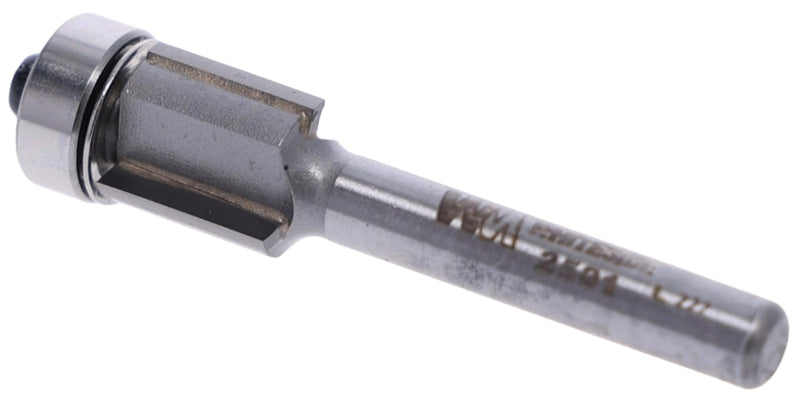 Whiteside 2501 Three Flute Flush Trim Router Bit: 1/2 Inch Cutting Diameter, 1/2 Inch Cutting Length, 1/4 Inch Shank, 2-1/8 Inch Overall Length, B3 Bearing