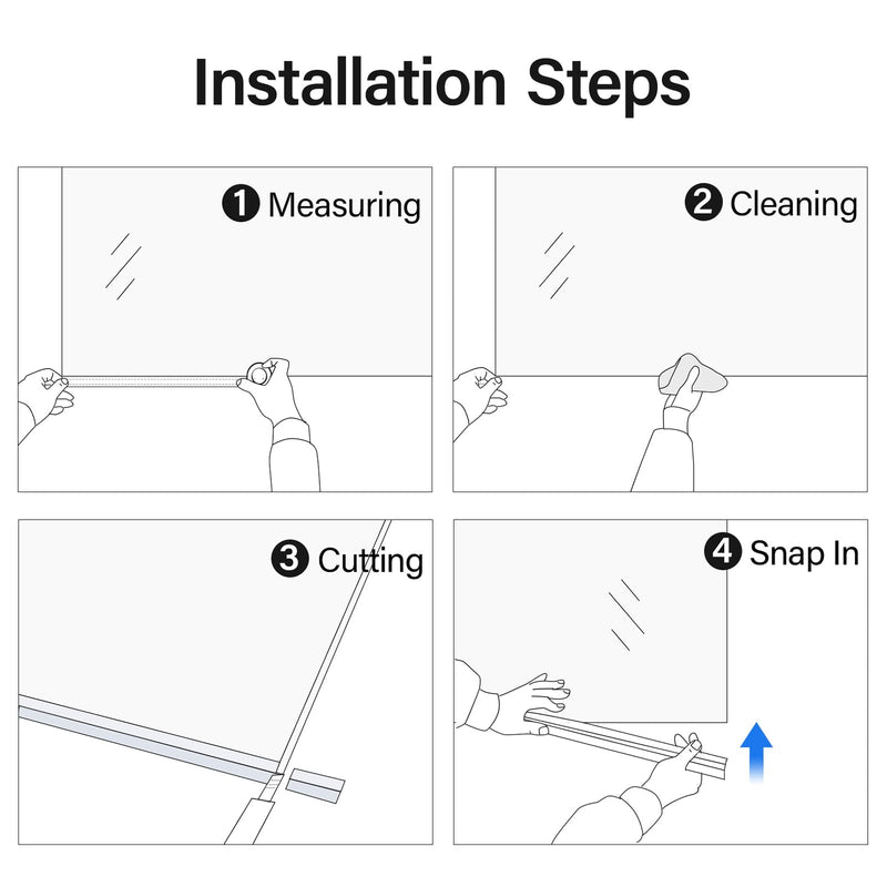 3Pack 3/8" x 39" Shower Door Bottom Seal - Shower Door Sweep - Frameless Glass Seal Strip - Stop Shower Leaks and Create a Water Barrier, 10MM 39" x 3/8" (3pcs)