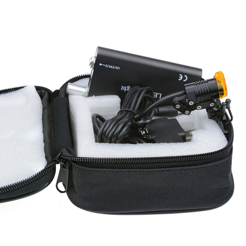 3W Portable Black Dental LED Headlight, Head Light, Headlamp With Filter for Dental Surgical Medical Binocular Loupe