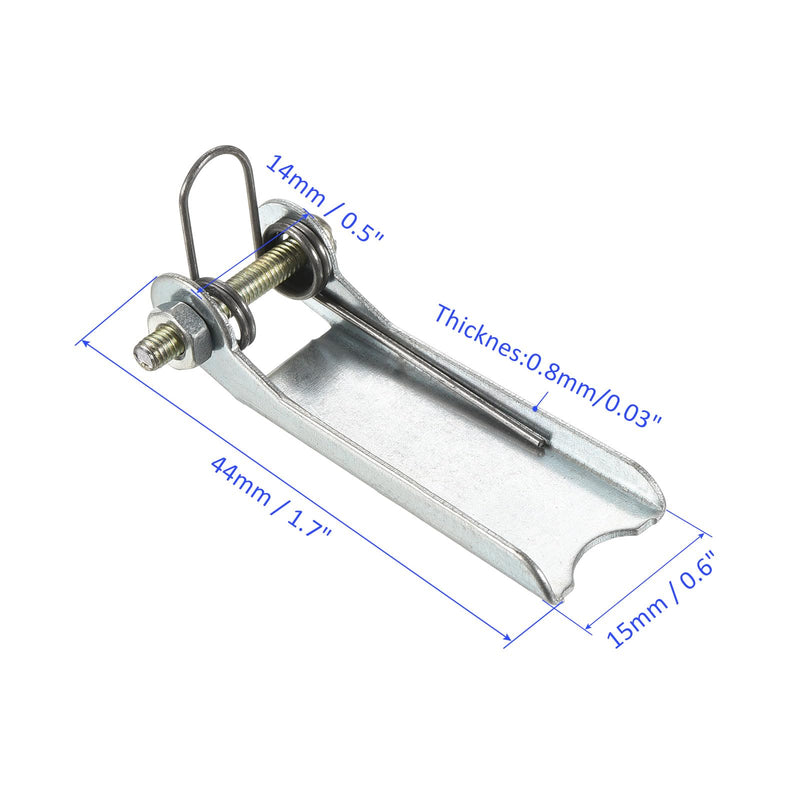 2 Pack Hook Safety Latch Kit - Clevis Slip Hook Receiver Hitch Replacement Apply to Towing Lifting Hook Trailer/Crane (1.7" Long, Silver)