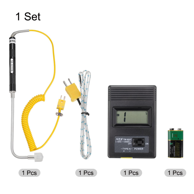 MECCANIXITY Digital Thermocouple Thermometer K Type Temperature Meter (-50 to 1300 °C), with Surface Thermocouple Probe 81533B