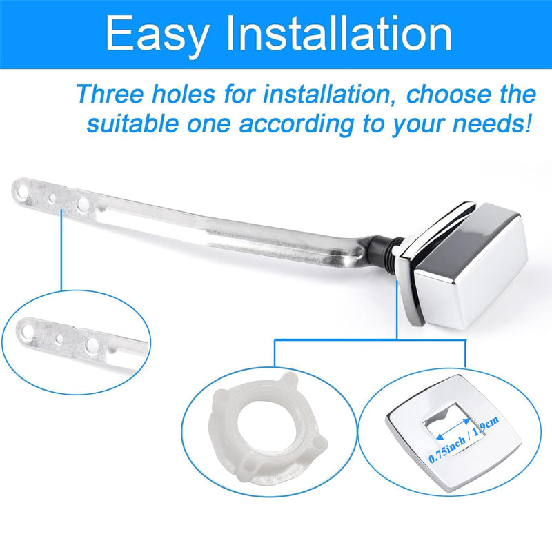 Toilet Flush Handle Replacement, Side Mount Toilet Tank Lever Fit for Kohler 85114-CP Trip Lever Kit, Polished Chrome 6.5inch Trip Lever
