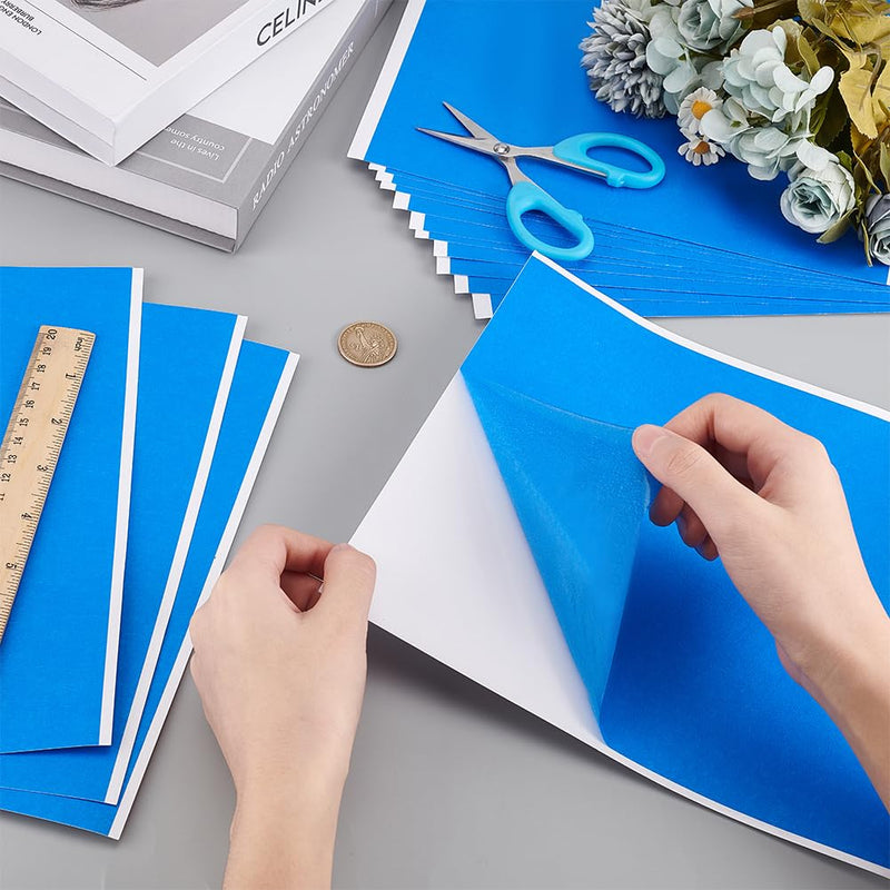 OLYCRAFT 20 Sheet Painters Tape for 3D Printers 7.9x9.8 Inch High Adhesive Tape Great for A Variety of Surfaces for Art Lab Labeling Classroom Decorations - RoyalBlue