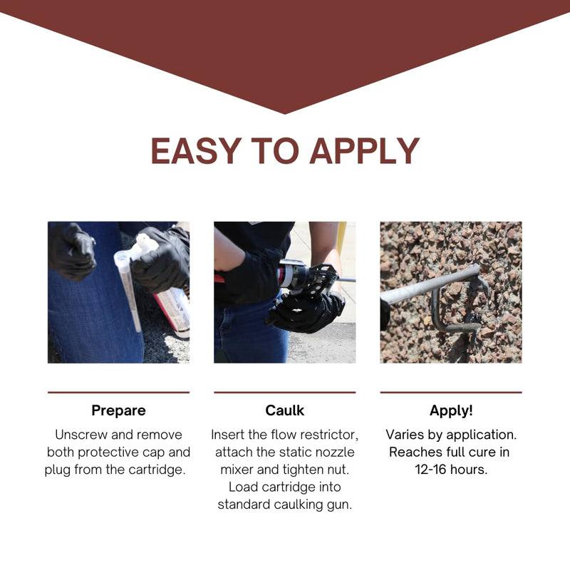 Akona Fast-Setting Anchoring Epoxy - Anchoring Epoxy for Concrete, Rebar, Steel, Masonry, Bolts, & More, High Strength Caulking Adhesive, Stops Water Leaks (8.45 Ounces, 1) - NewNest Australia