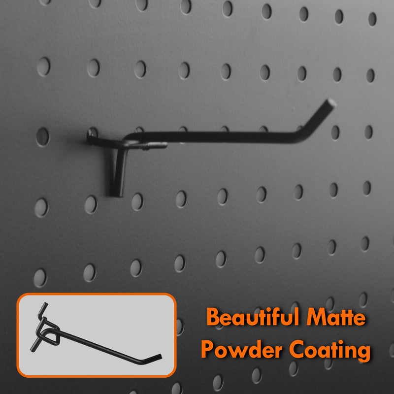 G.CORE Pegboard Hooks Accessories - 30pcs 4inch Metal Peg Board Tool Hangers, Fits 1/8 1/4 Pegs Slots, Pegboard Wall Organizer Shelving Racks, Hanging Display Storage Holders for Garage Craft Office 30 4 Inch