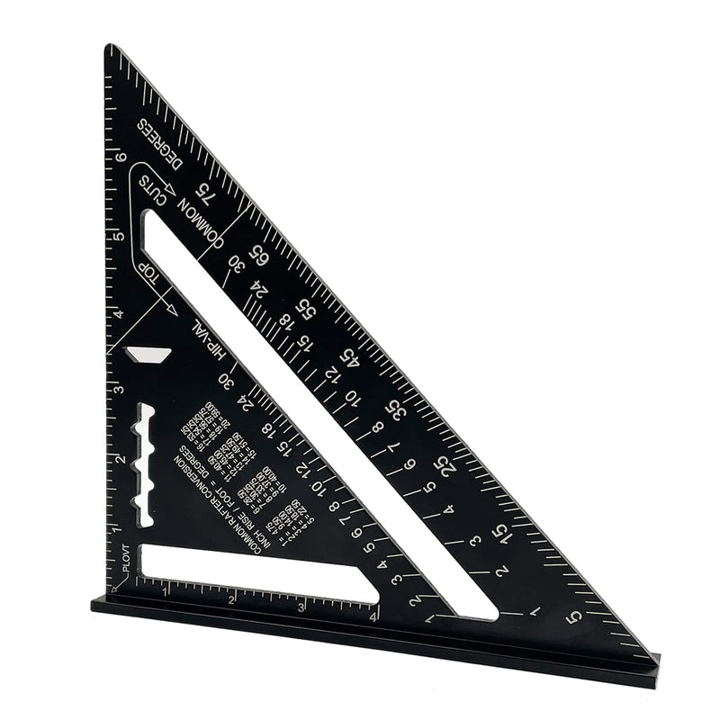 7 inch Rafter Square Aluminum Alloy Double Scale Triangle Ruler Angle Ruler Carpenter Triangle Square Rafter Tool Mensurement Tool for Woodworking and Carpentry 7 inch