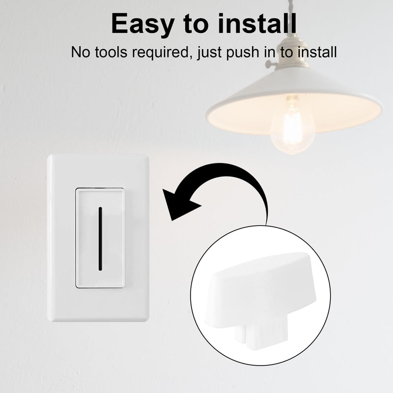 BOXOB 8pcs Dimmer Replacement Knobs for Lutron Glyder, Premium PETG Dimmer Light Switch Knob Missing or Damaged Perfect Replacement (White)