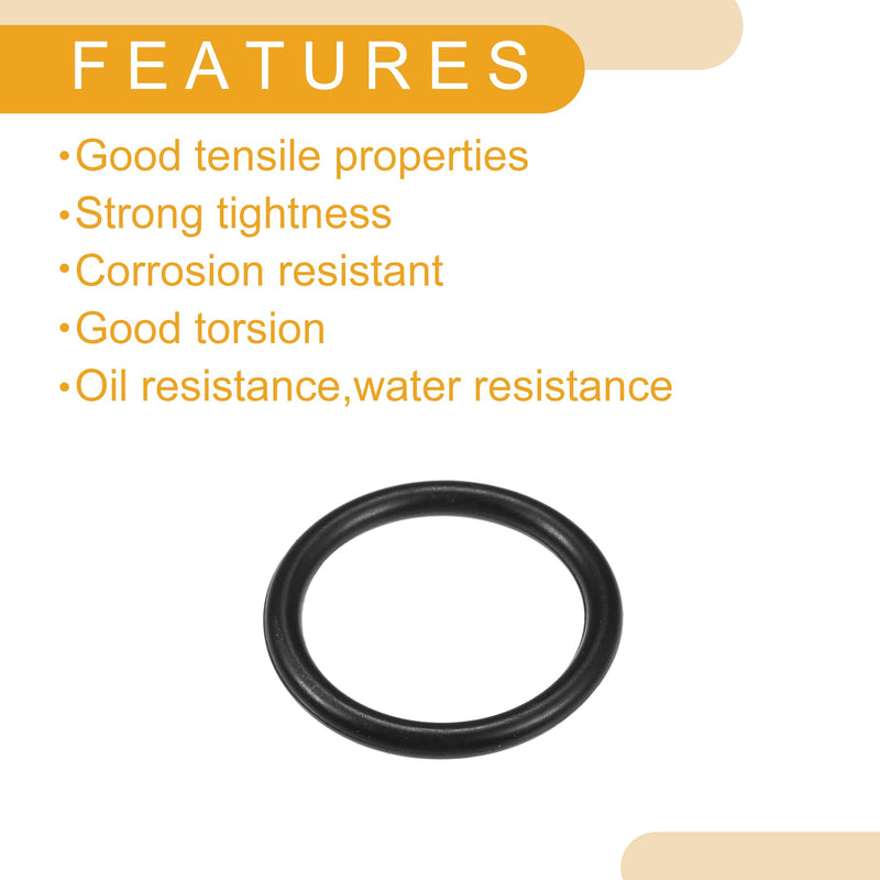 50 Pcs 15mm ID x 2mm CS Universal Car O Ring Seal Gasket - Car - Faucet Repair Trucks Suvs Trailer Tube Sealing Waterproof - NBR Rubber Black