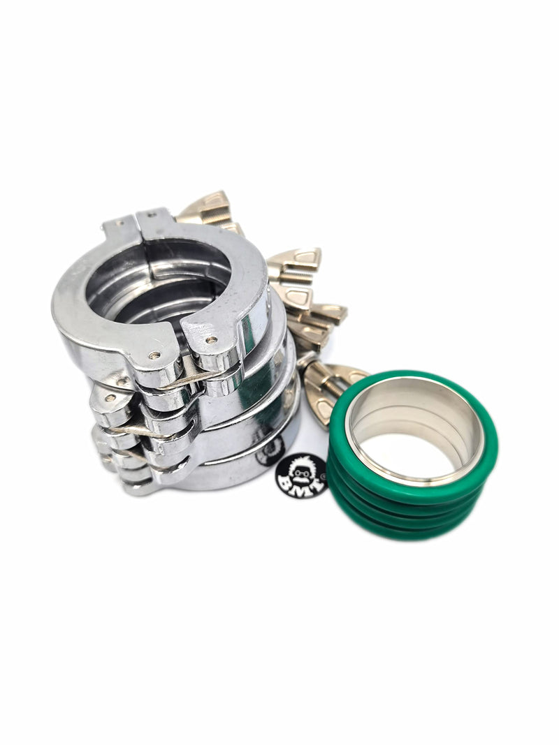Aluminum KF40 NW40 Wing nut clamp Sets, Stainless Steel Centering Rings, FKM viton O-Ring (Aluminum KF40 4sets) Al 4 sets