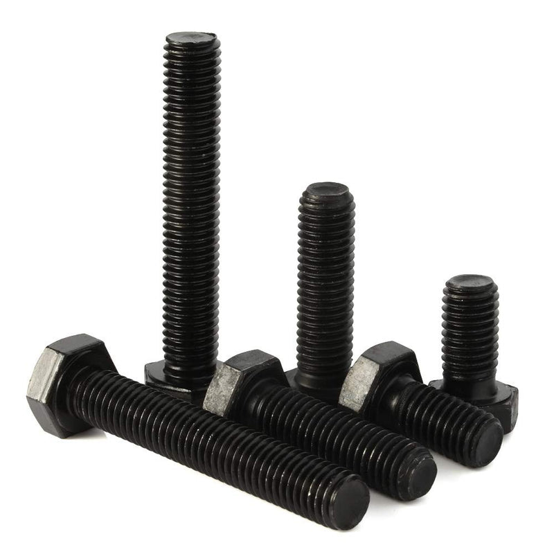 M8 x 35mm Hex Head Screw Bolts, Fully Threaded, Alloy Steel Grade 12.9, Black Oxide Finish, Quantity 15 M8-1.25 x 35mm