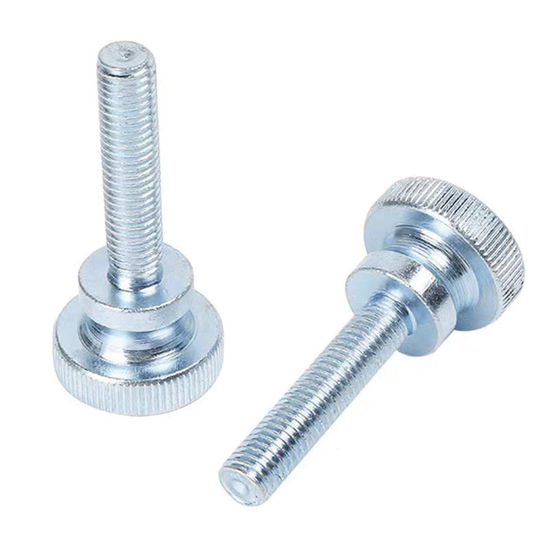 M6-1.0 x 10mm Znic Plated Flat Knurled Head Fully Threaded Thumb Screws Bolts Fastener,Threaded Knurled Grip Knobs Thumb Screw,Vesa Screws, Monitor Mount Screws for TV and Monitor Mount,12 Pcs M6-1.0x10mm（12 Pcs） - NewNest Australia