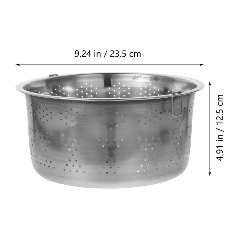 PRETYZOOM Steaming Basket for Rice Cooker Vegetable Food Steamer Basket Insert 9.25 Inch Stainless Steel Steamer Rack with Dense Holes and Non-Slip Bottom for Even Heating