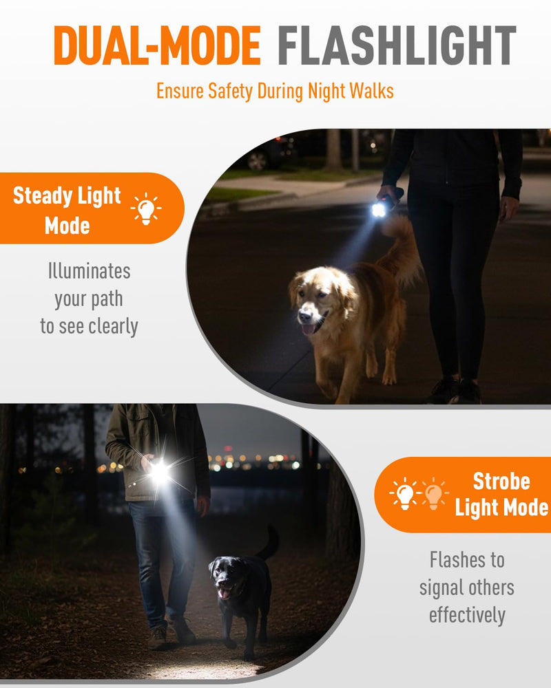 Dog Bark Deterrent Devices, 3X Ultrasonic Anti Barking Device for Dogs, 4 Modes with 3 Emitters and LED Light to Stop Neighbors Dog from Barking, Safe Use Dog Barking Silencer for Indoor Outdoor Black