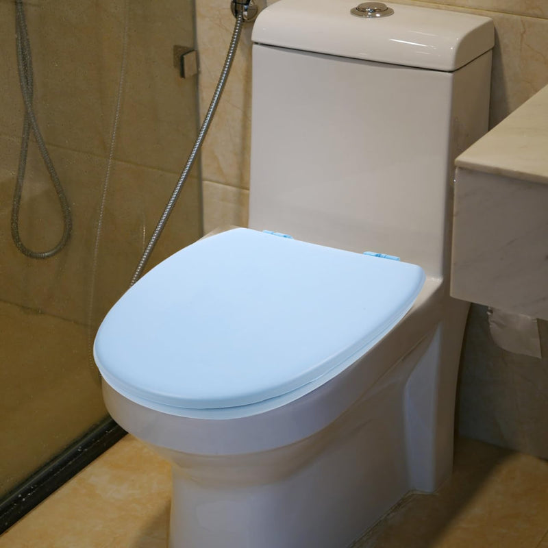 Elongated Toilet Seat Foam Toilet Seat for Bathroom Soft Cushion with Thick Foam Padding Easy to 17.91 X 13.77 X 1.57 in
