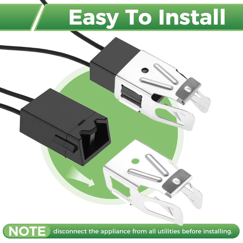 2 Pack WB2X8228 Element Receptacle and Wire Kit Replacement for GE Electric Hotpoint Kenmore Range Electric Stove Burners, Replace 250535, AP2013499, PS242972