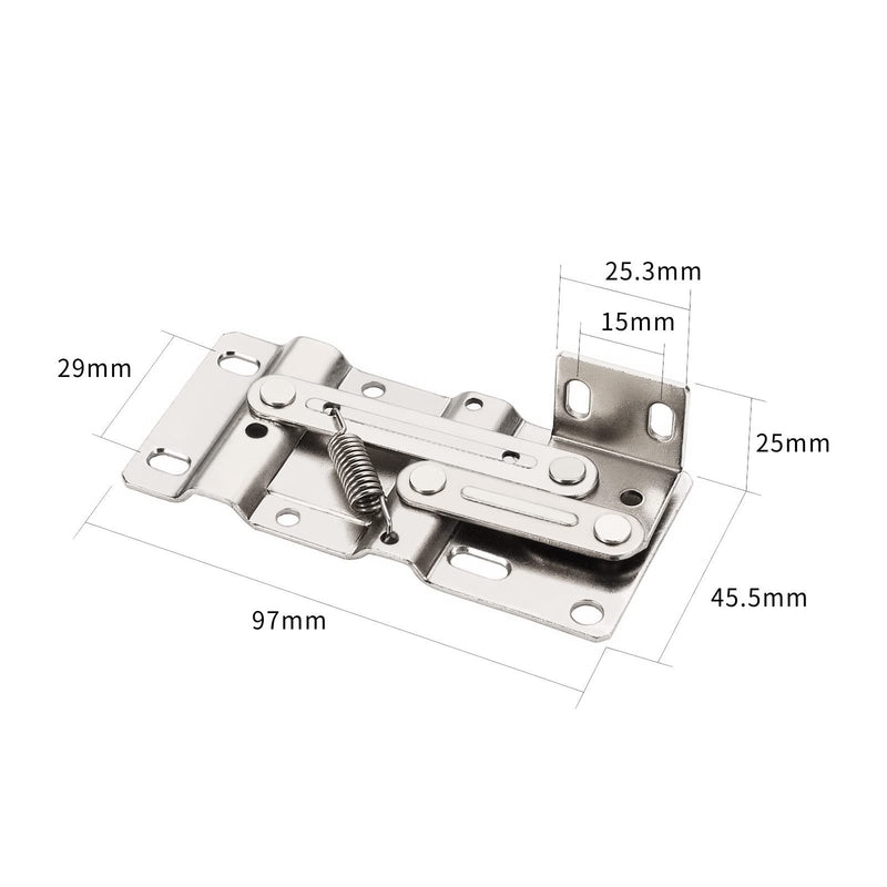 Furniware 1Pair Tip Out Tray Hinges, Standard Sink Hinges for Sink-Front Drawer, Steel 1 Pair(2 pack)