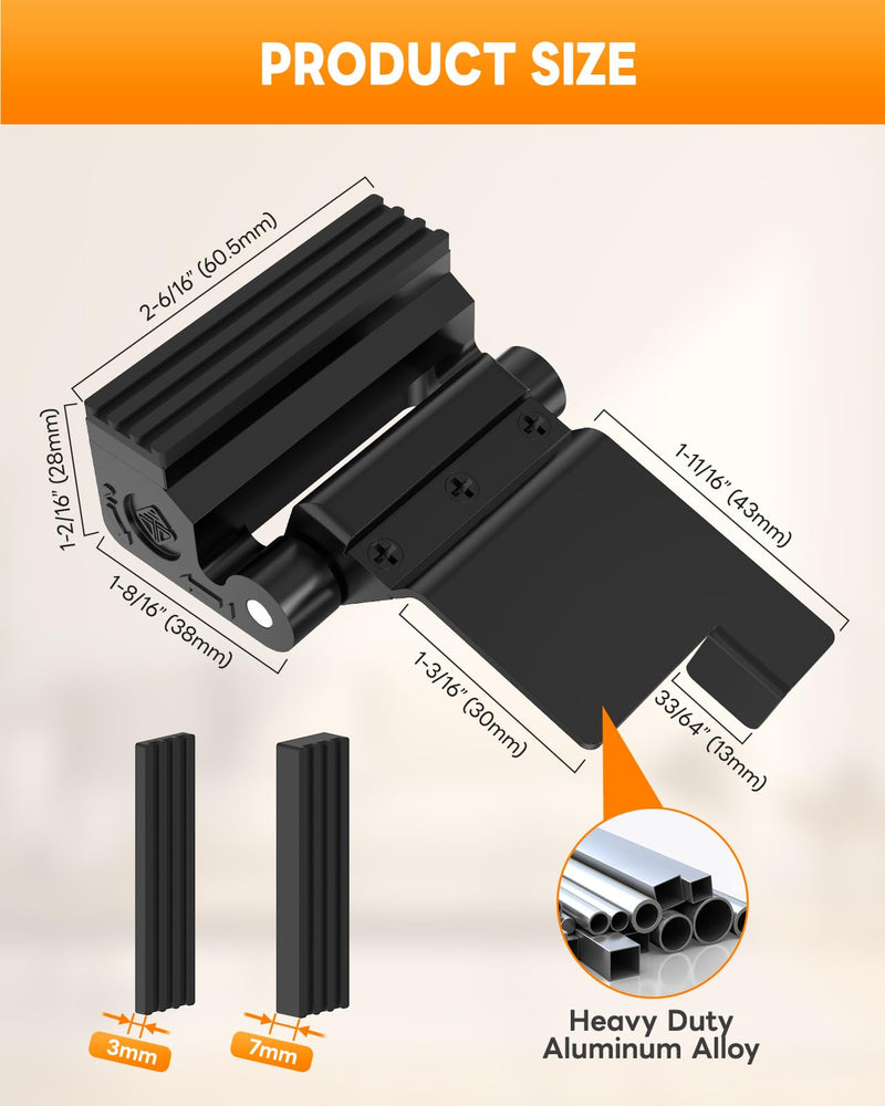 Portable Door Reinforcement Lock for Travel & Home, No Screws Instant Install Safety Lock for Inward Swing Front Door, Hotel, Apartment - Extra Latch from Inside Withstand 800lbs (Black-3PCS) Black-3PCS